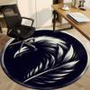 1PC Feather Artwork Office Round Rug, Non slip, Soft and Durable Office Rug for Interior Decoration, Perfect for Office
