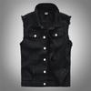 Gilet in Denim alla Moda da Uomo per Primavera, Estate e Autunno Gilet Casual Nero Cool da Uomo Gilet Giubbotto Giovanile