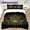 Hand of Fatima Pattern Bedding Uilt Set Uilt Cover Pillowcase Home Decoration Birthday Gift (1 * Duvet Cover + 2 * Pillowcase  Without Core)96