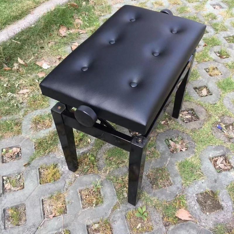 Adjustable Leather Music Stool with Storage Box