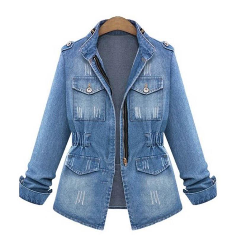 European Plus Size Retro Denim Jacket for Women, Autumn/Winter 2026 Collection S