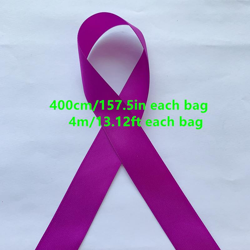 4m/13.12ft Each Bag Wide 2.5cm/0.98in Double Face Satin Ribbons Handmade DIY Sewing Trim Craft Webbing Clothing Hair Gift Wrapping Tie Home Festival