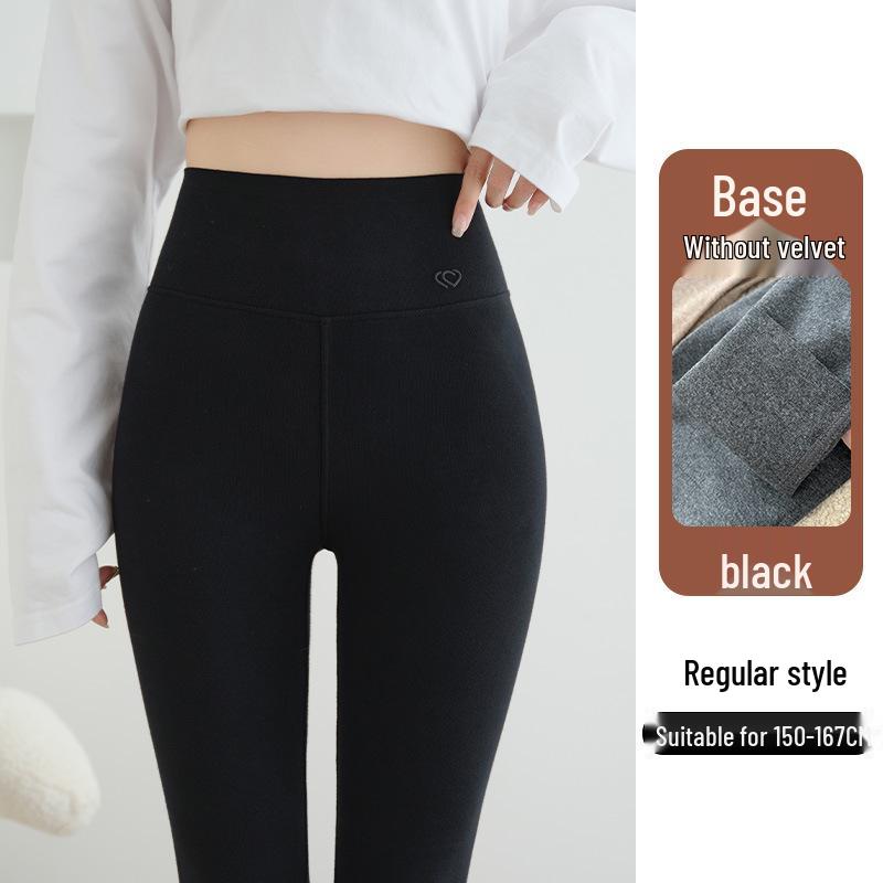 Korean Style High Waist Velvet Base Layer Pants for Women - Winter Slimming, Comfortable, Stretchy, and Non-Bulky.