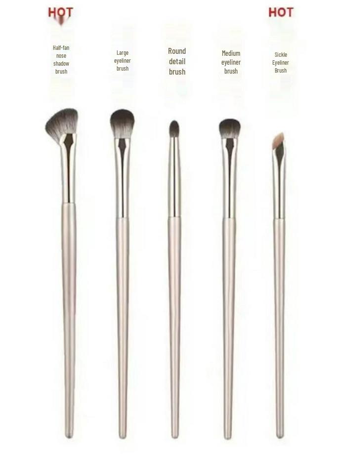 15-teiliges vergoldetes Lidschattenpinsel-Set mit tragbarer Tasche