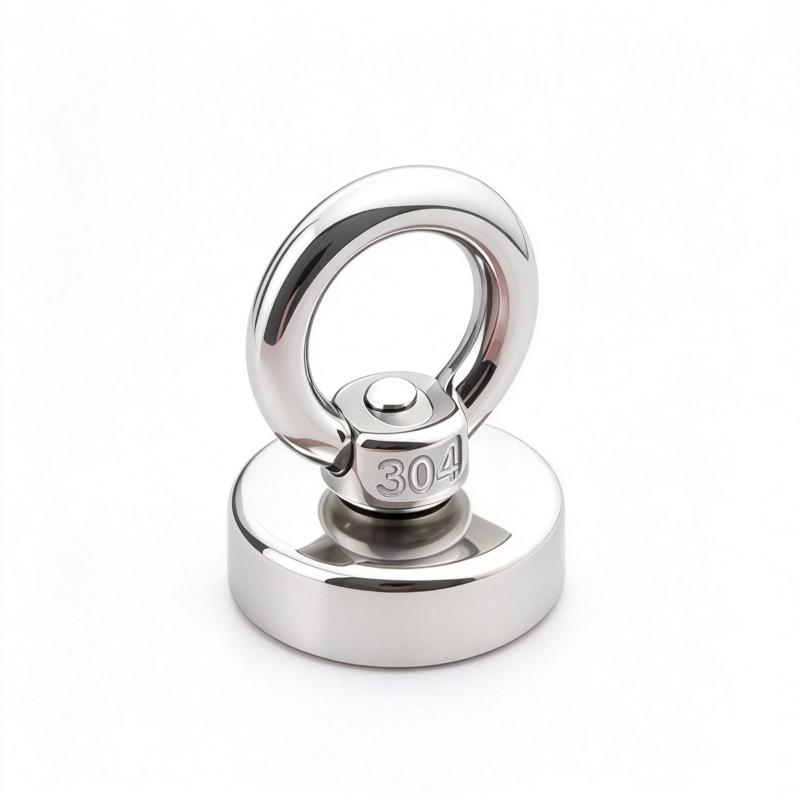 1Pcs N52 Heavy Duty Rare Earth Magnet D25/42Mm Super Strong Neodymium Fishing Magnet With Countersunk Hole Eyebolt