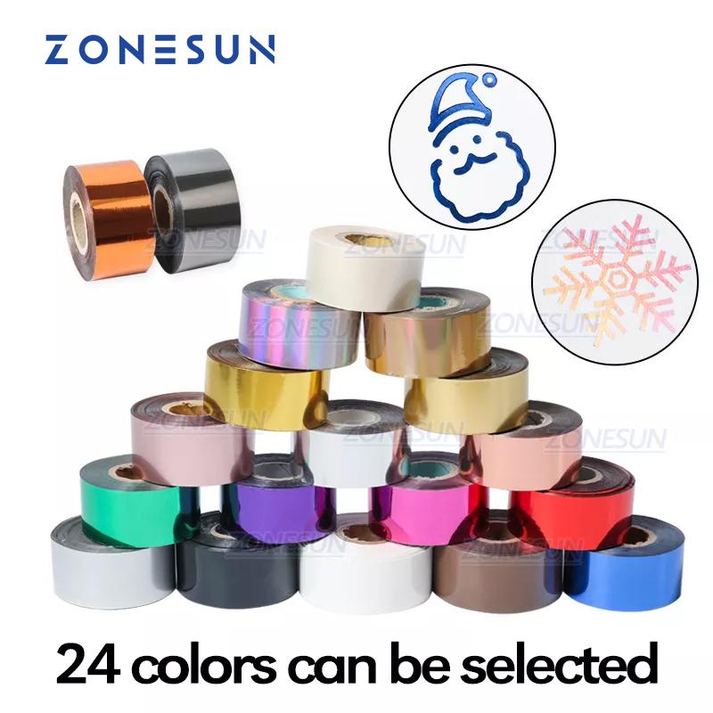 

ZONESUN 5CM Rolls Gold Silver Hot Foil Stamping Paper Craft Paper Imitation Copper Foil Paper For Heat Press Transfer Machine золотий