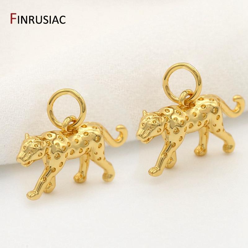 2026 New Designer Gold Plated Leopard Shape Pendants Charms Jewelry Making DIY Creative Bracelets Necklaces Pendant Accessories