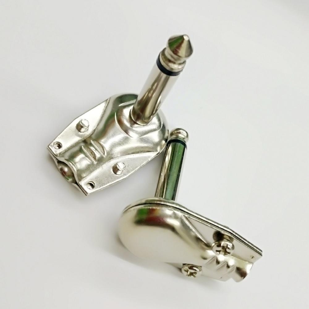 10 PCS 1/4 Inch 6.35mm Right Angle 90 Degree Mono Male Jack Plugs For Headphones