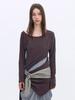 CERRIC Draped Hook Top _ Brown