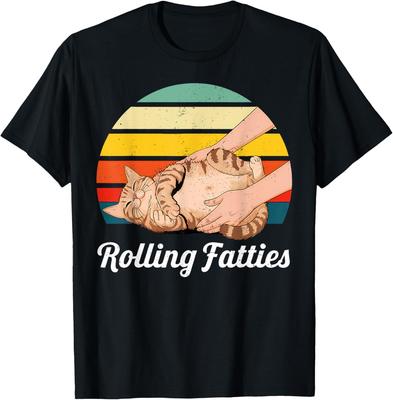 Funny Rolling Fatties Cat Lover Pet Owner Cat T-Shirt