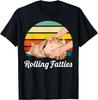 Funny Rolling Fatties Cat Lover Pet Owner Cat T-Shirt