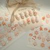 Christmas Cookies Snowflake Christmas Tree Gingerbread House Gold Stamped 3D Self Adhesive Nail Art Sticker Xmas Manicure Decals