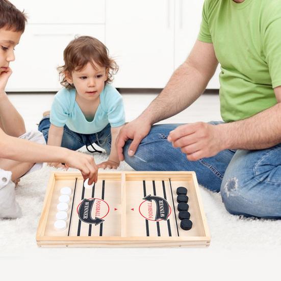 Fast Sling Puck Game Portable Table Hockey Game for Kids Adults Tabletop Catapult Board Games Toys Interactive Foosball Winner Hockey Board Game