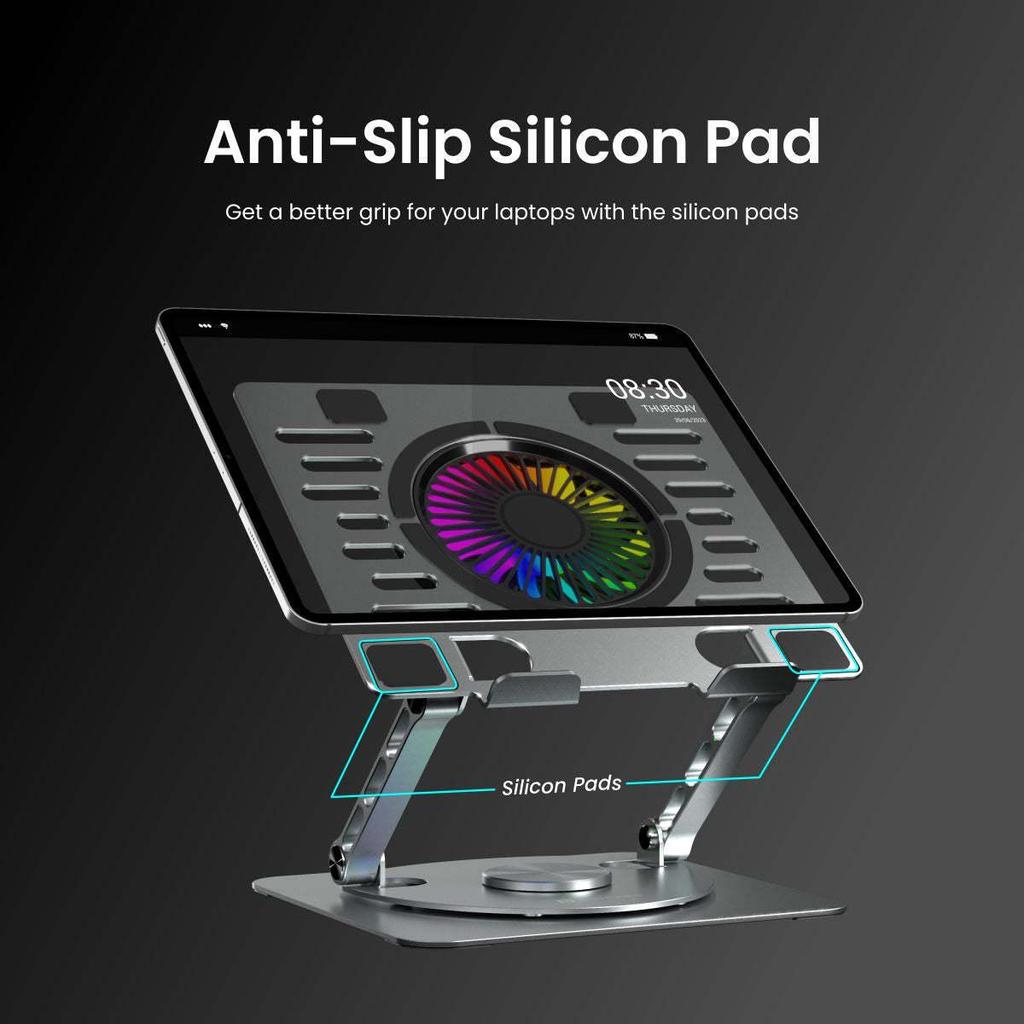 Justerbart Aluminiumstativ för Laptopkylare med RGB-belysning X16