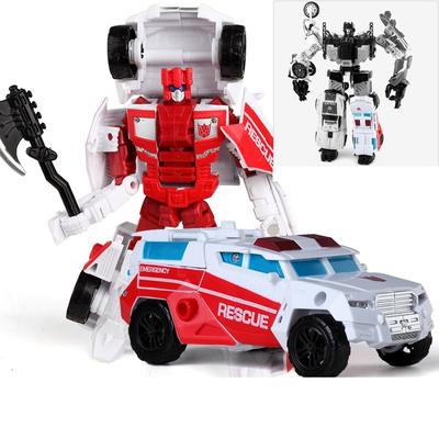 Haizhixing 5 In 1 New Robot Car Transformation Toys Anime Devastator Action Figure Aircraft Motorcycle Model Kids Gift KO A103