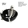 Decorative Resin Tray Halloween Skeleton Lounging Tidbit Serveware, 3D Relief Candy Bowl for Gothic Kitchenware Snacks Dips, Creative Party