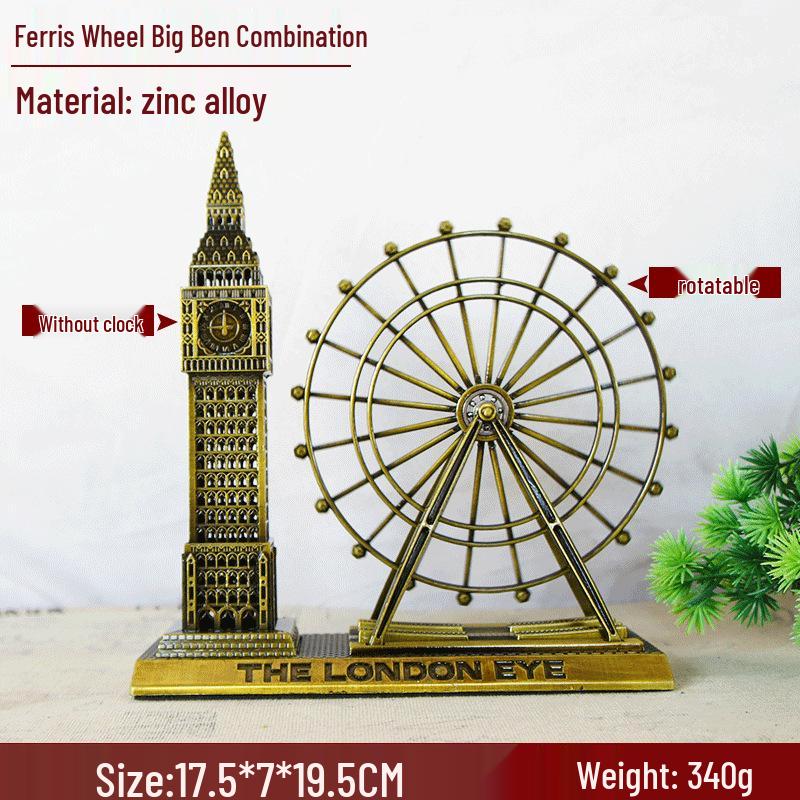 

Британское колесо обозрения и Биг Бен Металлический конструктор Домашний декор Модель