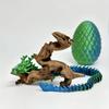 3D printed Chinese dragon and egg - tabletop decoration statue, suitable for Halloween Christmas Easter Thanksgiving gifts