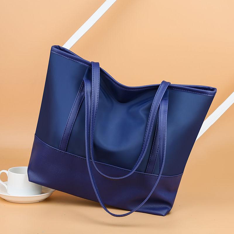 Women's Large Capacity Bag Nylon Canvas Bag Simple Waterproof Oxford Cloth Handbag Casual Single Shoulder Bag