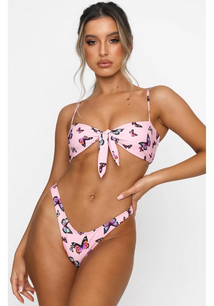 2023 Schmetterlingsmuster Knotenstil Bikini für Damen