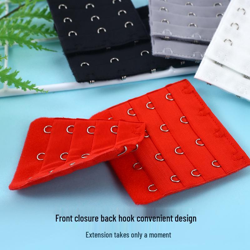 Bra Extension Buckle: 4 Rows, 3 or 4 Buckle Options, Stainless Steel, Large Size Adjustable Extender.