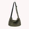 Women Washed Shoulder Bag Versatile Canvas Messenger Bag Adjustable Strap Tote Sling Bag Distressed Satchel Bag Commuting Bag