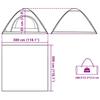 5 Person Camping Tent in Grey and Orange with Quick Release System