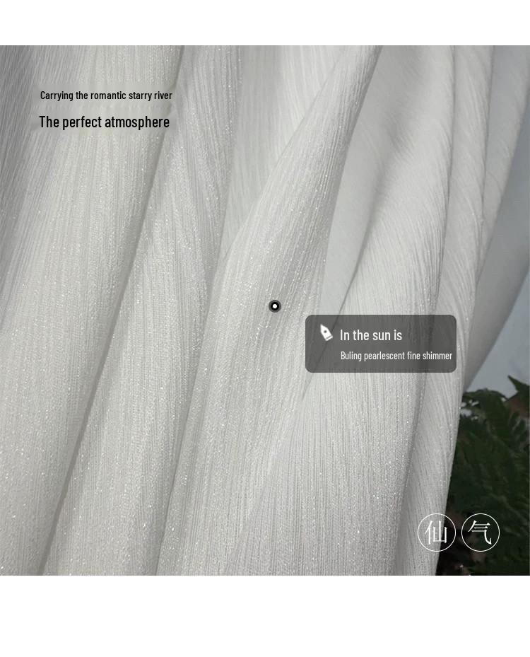 Misty Cloud Jacquard Gauze Curtains - Light Filtering Privacy Curtains for Living Room, Bedroom, Bay Window, and Balcony