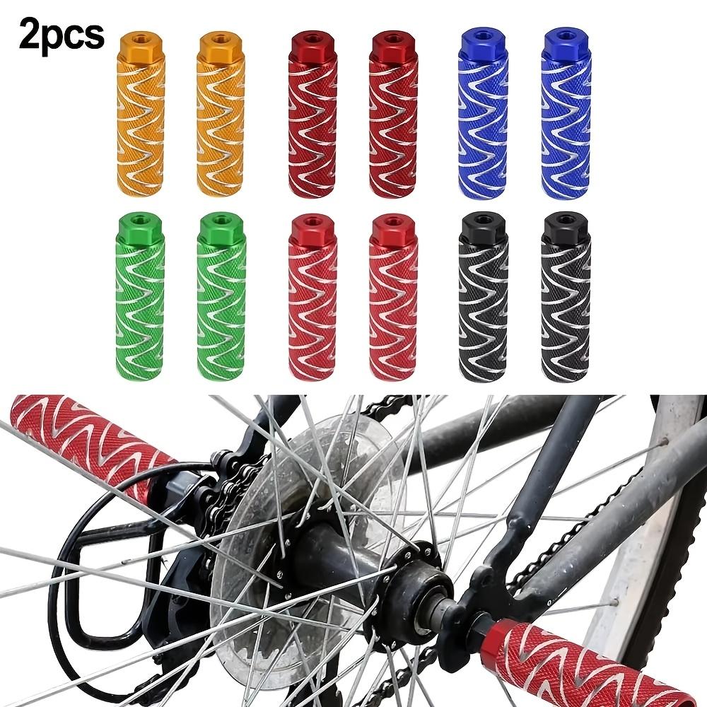 2pcs Per Pack Bicycle Pedals Aluminum Alloy Anti-Skid Guide Feet,for BMX Bicycles, Suit 3.8-Inch Wheelbase, Bicycle Pedal Anti-Skid Guide Foot Frame