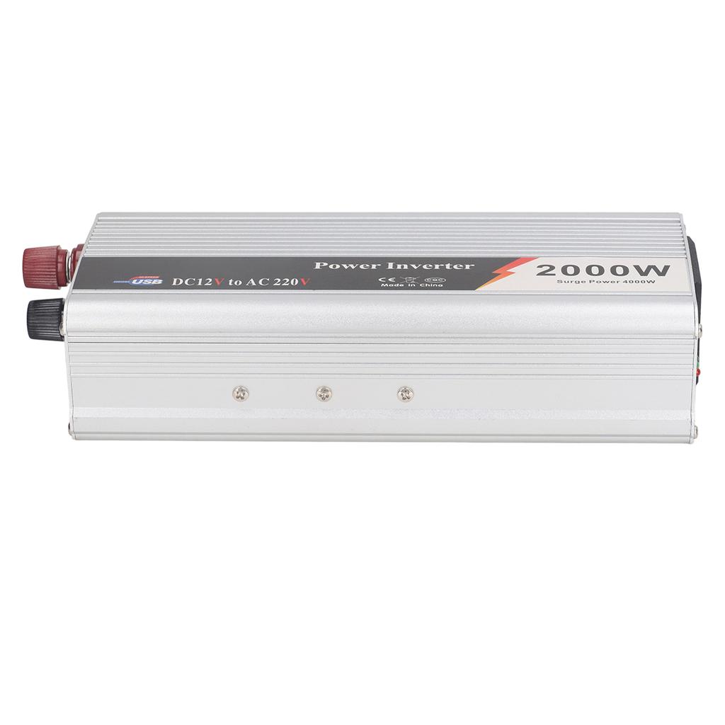 Car Power Inverter 2000W DC 12V To AC 220‑ with 5V USB Output Sine Wave Converter