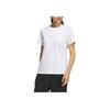 Adidas Letter Print Sports Casual Short Sleeve T-Shirt Women Tops White IS4946