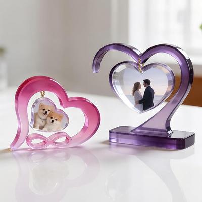Suporte para Exibição de Fotos 3D Forma de Coração Molde para Porta-Retratos Moldes Criativos para Moldura Moldes de Resina Decoração de Casa