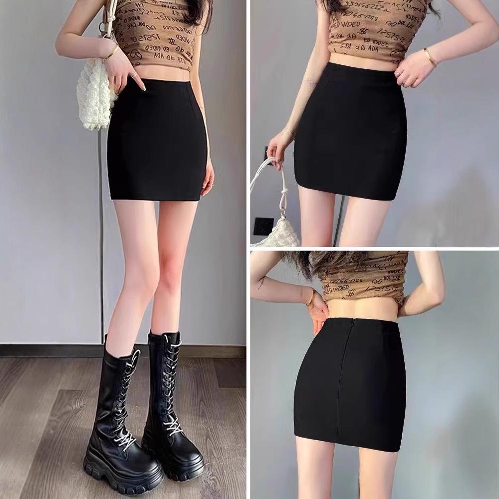 Women's XS Black Summer 2025 High Waist Bodycon Midi Pencil Skirt