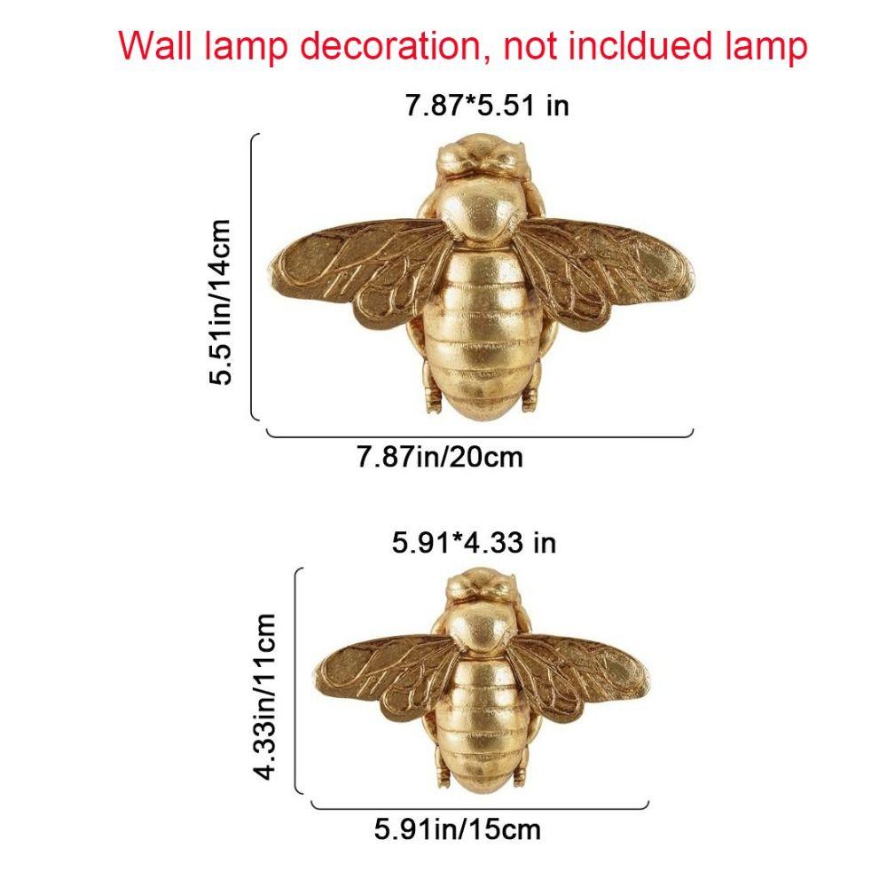 Handcrafted Golden Bee Wall Sculpture 3D Wall Decoration Unique Animal Sculpture  Art Decor