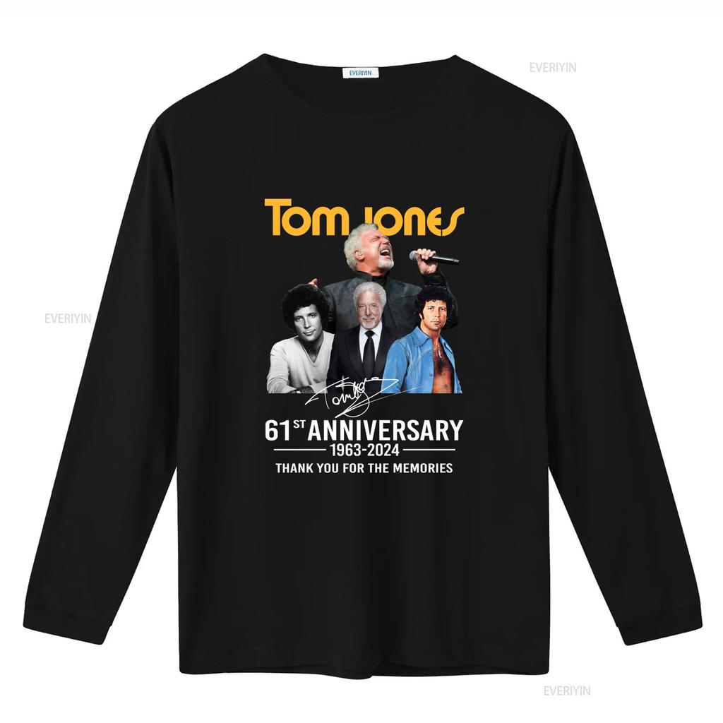 Tom Jones 61st Anniversary 1963 2024 Thank You For The Memories T Shirt vintage Washed graphic Versatile homme designer clothes