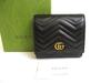 Authentic GG Marmont Black Leather Bifold Wallet Compact Wallet #a913  Refurbished