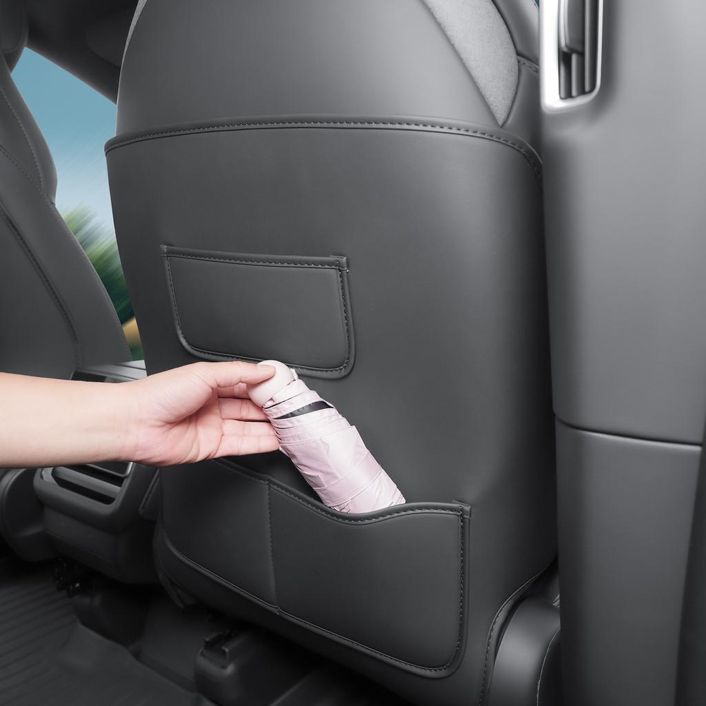 For 6-seater Tesla Model YL seat anti kick pad, Model Y L first row seat backrest protection pad, child anti kick pad, 2pcs