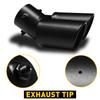 Universal Car Exhaust Trim Muffler Pipe Tail Fit For 1.5-2.4inch outlet tailpipe Stainless Steel Curved Double Outlet Tail Pipe