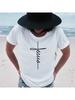 Geloof T-shirt Kruis Jezus T-shirts Tops Christelijk Shirt Dames Mode T-shirt Doop Kerk Bruid Esthetisch Tumblr T-shirt