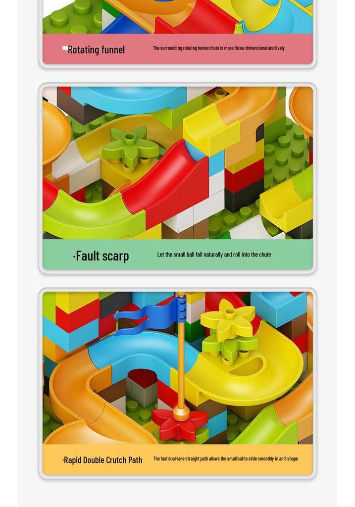 Children's Building Block Table: Educational Ball Track Puzzle Toy for Ages 3-6