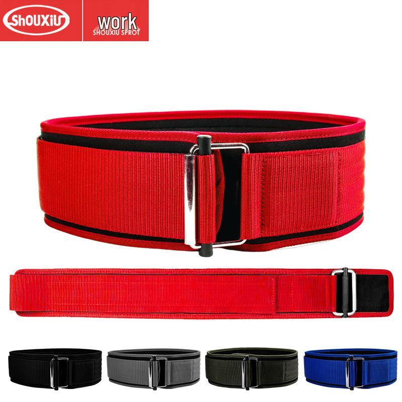Cinturón Lumbar de Soporte para Levantamiento de Pesas con Hebilla de Autocierre - Equipo Protector de EVA para Entrenamiento de Fuerza y Peso Muerto