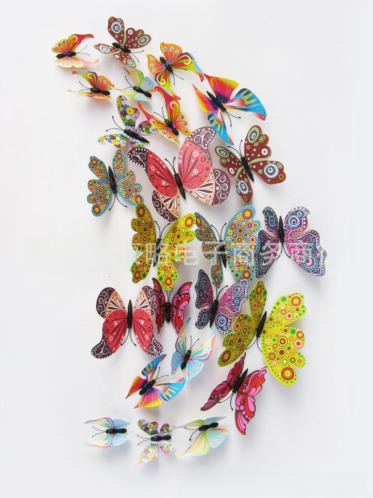 3D Butterfly Wall Stickers – 12 Sets for Bedroom, Living Room, or Wedding Decor