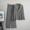 A Fashionable Autumn and Winter Knitted Casual Slimming and Stylish Two-piece Set for Women