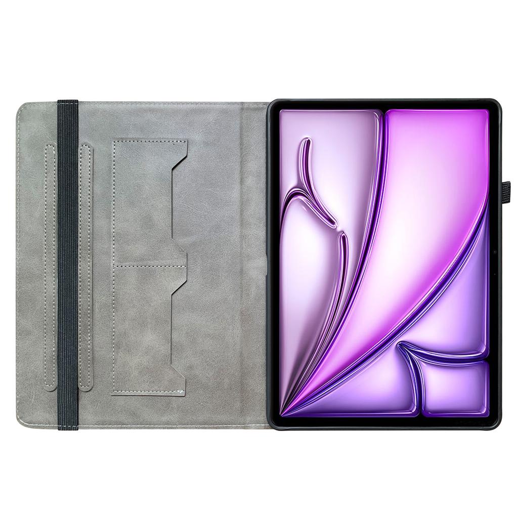 For iPad Air 13 (2025)/(2024) Stand Case Pattern Print PU Leather Folio Tablet Cover with Card Holder