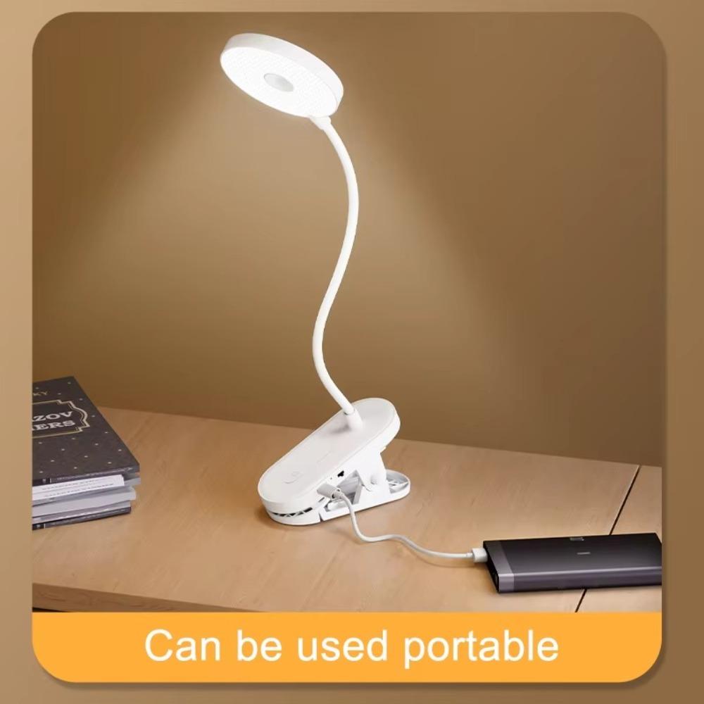 Durable Clip-On Desk Lamp Portable 1200 Mah LED Lamp Eye Protection Timed Stepless Dimming Book Light Home Office