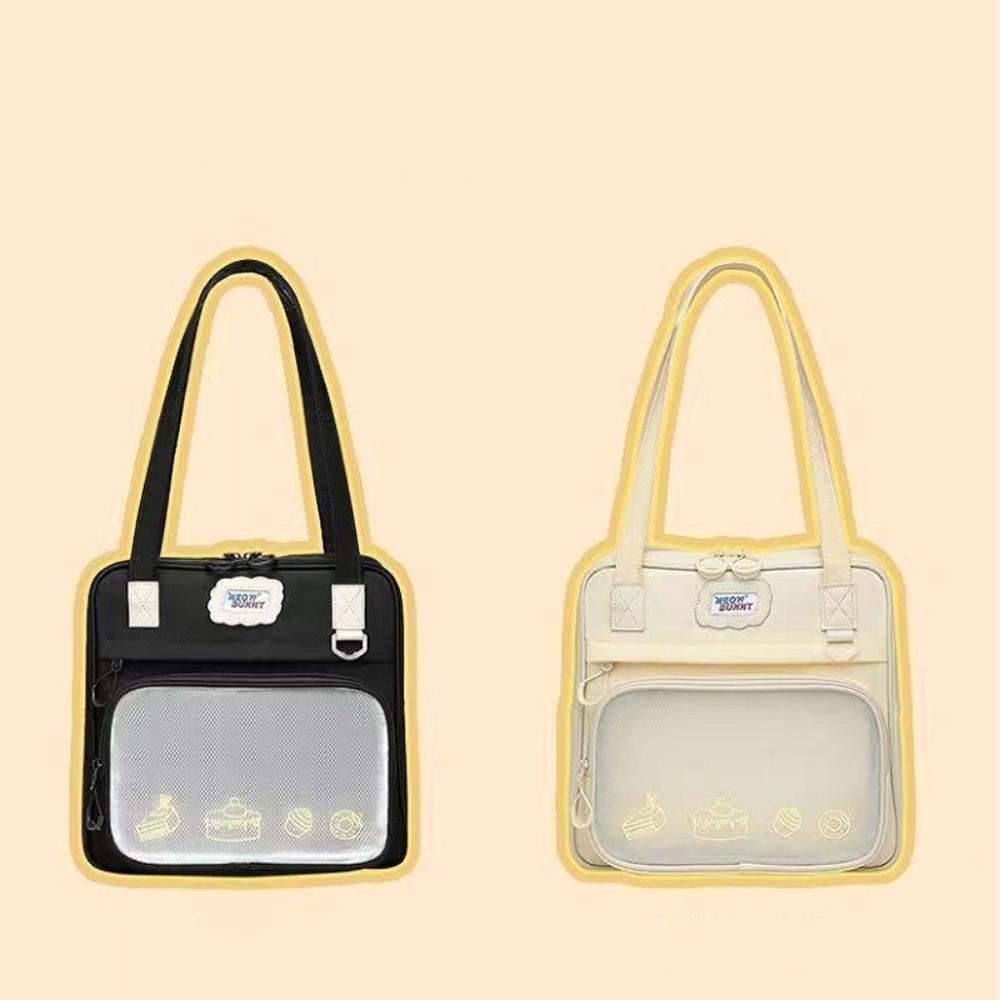 

Nylon Cute Ita Bag PVC Single Shoulder Bag Trendy Badge Display Bag Woman Girls чорний