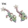 Mythical Creature Desk Decoration Cherry Blossom Dragon Figurine with Movable Joints, 3D Printed Fidget Toy Flower Toy, Articulated Model Decor Animal