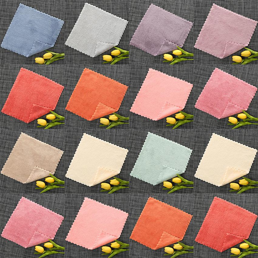 Lot De 6 Serviettes De Toilette En Polaire Corail - 30x30 Cm, Douces, Pour Visage, Mains, Bébé