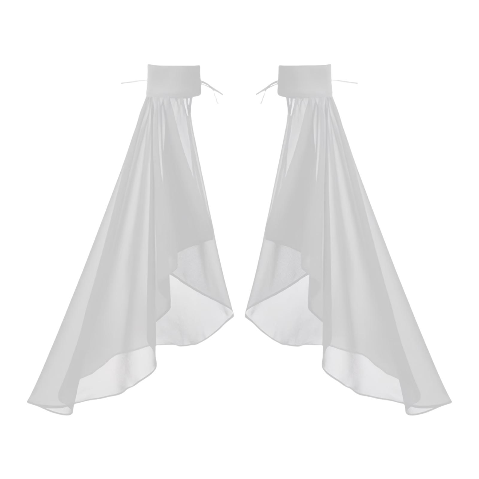 Bride Bishop Sleeve Elegant Arm Cover Simple Long Sleeve Decorative Tulle for Wedding False Simple Gloves Sheer белый