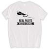 Real Pilots Need No Engines Sailplane New Design Summer Unisex Short Sleeve Tshirt Print Unisex Cotton Tee And Tops